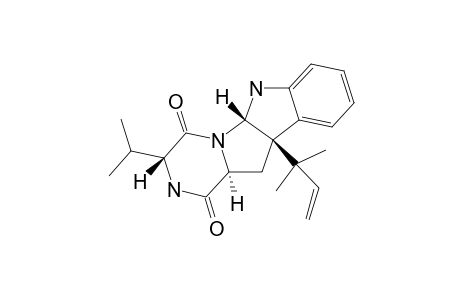 BrEVICOMPANINE_C;(3R,5AR,10Br,11AS)-10-BETA-(1,1-DIMETHYL-2-PROPENYL)-3-(METHYLETHYL)-3,5-ALPHA,10-BETA,11,11-ALPHA-HEXAHYDRO-2H-PYRAZINO-[2',1'-5,