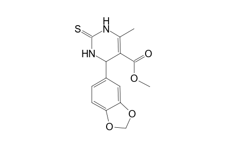 5-Pyrimidinecarboxylic acid, 4-(1,3-benzodioxol-5-yl)-1,2,3,4-tetrahydro-6-methyl-2-thioxo-, methyl ester