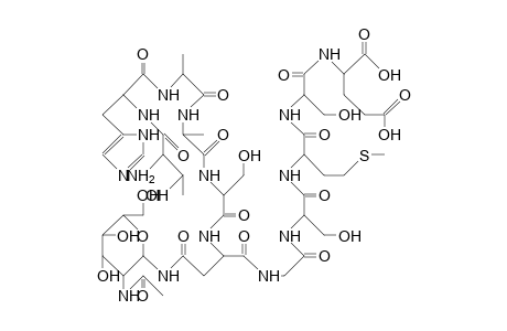 H-Thr-his-ala-ala-ser-asn(.beta.-D-glc-nac)-gly-ser-met-ser-glu-oh