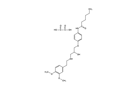 4'-{3-[(3,4-dimethoxyphenethyl)amino]-2-hydroxpropoxy}hexananilide, oxalate(1:1)