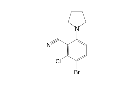 3-bromo-2-chloro-6-(1-pyrrolidinyl)benzonitrile