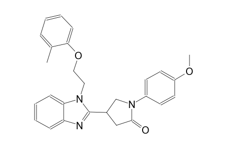 1-(4-methoxyphenyl)-4-{1-[2-(2-methylphenoxy)ethyl]-1H-benzimidazol-2-yl}-2-pyrrolidinone