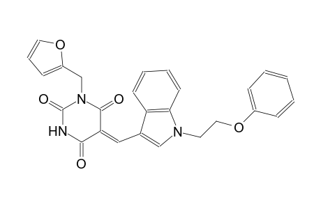 (5Z)-1-(2-furylmethyl)-5-{[1-(2-phenoxyethyl)-1H-indol-3-yl]methylene}-2,4,6(1H,3H,5H)-pyrimidinetrione