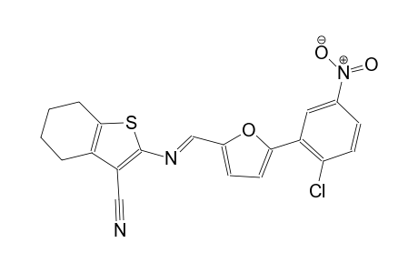 2-({(E)-[5-(2-chloro-5-nitrophenyl)-2-furyl]methylidene}amino)-4,5,6,7-tetrahydro-1-benzothiophene-3-carbonitrile