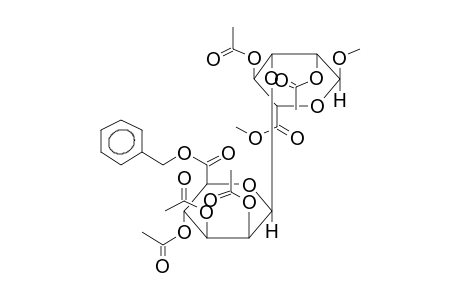 METHYL{METHYL-2,4-DI-O-ACETYL-3-O-[BENZYL(2,3,4-TRI-O-ACETYL-BETA-D-MANNOPYRANOSYL)URONATE]-ALPHA-D-MANNOPYRANOSIDE}URONATE