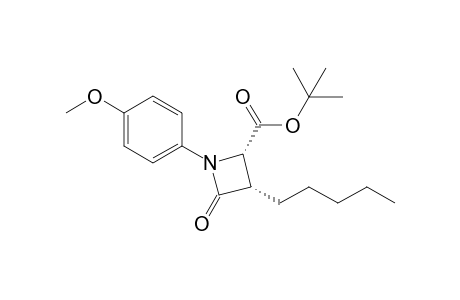 (2S,3S)-1-(4-methoxyphenyl)-4-oxo-3-pentyl-2-azetidinecarboxylic acid tert-butyl ester