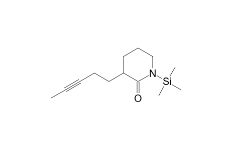 2-Piperidinone, 3-(3-pentynyl)-1-(trimethylsilyl)-