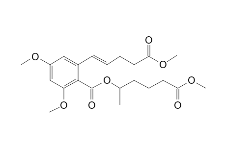 6-Methoxy-6-oxohexan-2-yl (E)-2,4-dimethoxy-6-(5-methoxy-5-oxopent-1-en-1-yl)benzoate