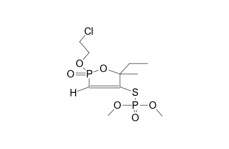 2-(2-CHLOROETHOXY)-2-OXO-4-DIMETHYLOXYPHOSPHORYLTHIO-5-ETHYL-5-METHYL-1,2-OXAPHOSPHOL-3-ENE