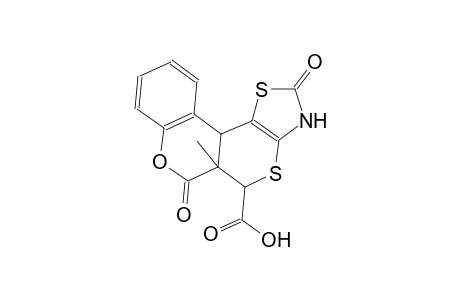 5a-methyl-2,6-dioxo-3,5a,6,11b-tetrahydro-2H,5H-chromeno[4',3':4,5]thiino[2,3-d][1,3]thiazole-5-carboxylic acid