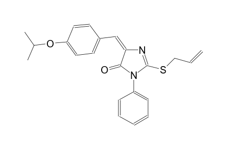 4H-imidazol-4-one, 3,5-dihydro-5-[[4-(1-methylethoxy)phenyl]methylene]-3-phenyl-2-(2-propenylthio)-, (5E)-