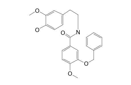 Benzeneethanamine, 4-hydroxy-3-methoxy-N-[3-benzyloxy-4-methoxybenzoyl]