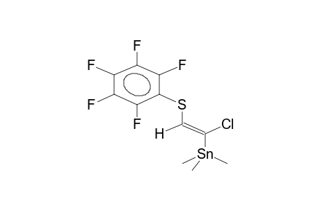 (E)-TRIMETHYL[1-CHLORO-2-PENTAFLUOROPHENYLTHIOVINYL]STANNANE