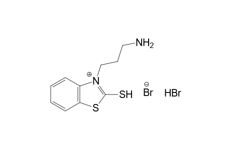 3-(3-AMINOPROPYL)-2-MERCAPTOBENZOTHIAZOLIUM BROMIDE, HYDROBROMIDE