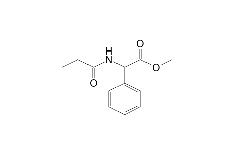 Benzeneacetic acid, .alpha.-propanamido-, methyl ester