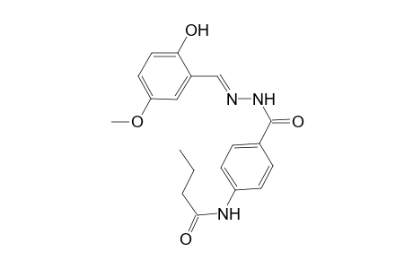 Butanamide, N-[4-(2-hydroxy-5-methoxybenzylidenhydrazinocarbonyl)phenyl]-
