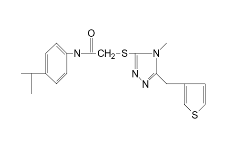 4'-isopropyl-2-{[4-methyl-5-(3-thenyl)-4H-1,2,4-triazol-3-yl]thio}acetanilide