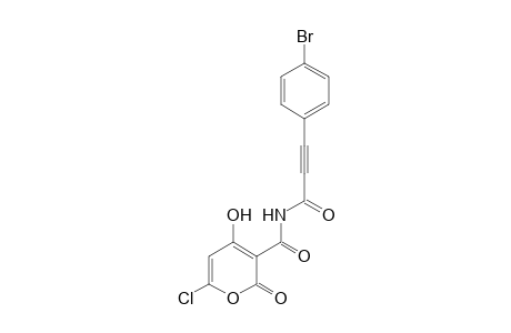 N-[3-(4-Bromophenyl)prop-2-ynoyl]-6-chloro-4-hydroxy-2-oxo-2H-pyran-3-carboxamide