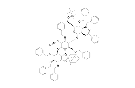 #6;(2-O-BENZOYL-3,4-DI-O-BENZYL-6-O-TERT.-BUTYLDIMETHYLSILYL-ALPHA-D-MANNOPYRANOSYL)-(1->4)-(2-AZIDO-3,6-DI-O-BENZYL-2-DEOXY-ALPHA-D-GLUCOPYRANOSYL)-(1->6)-3,4