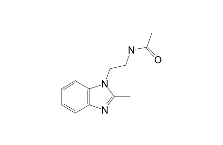 2-(2-Methyl-1H-1,3-benzodiazol-1-yl)ethan-1-amine, N-acetyl-