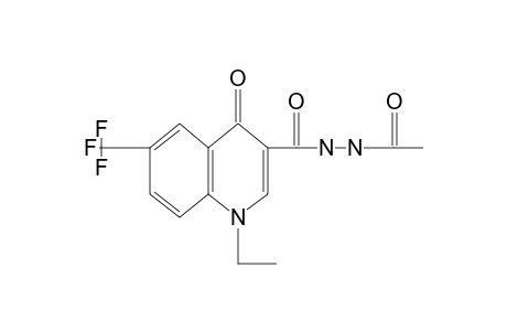 1-acetyl-2-{[1,4-dihydro-1-ethyl-4-oxo-6-(trifluoromethyl)-3-quinolyl]carbonyl}hydrazine