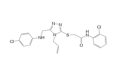 2-({4-allyl-5-[(4-chloroanilino)methyl]-4H-1,2,4-triazol-3-yl}sulfanyl)-N-(2-chlorophenyl)acetamide