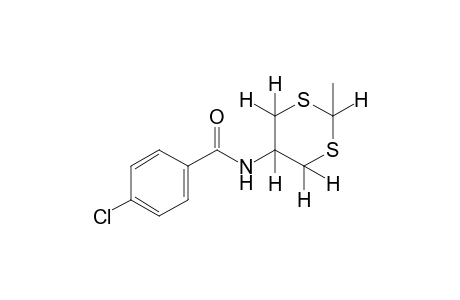 p-chloro-N-(2-methyl-m-dithian-5-yl)benzamide