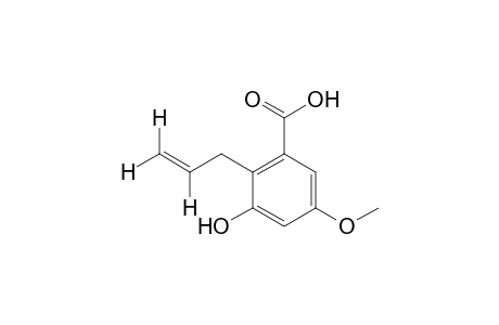 6-allyl-5-hydroxy-m-anisic acid