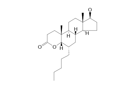 17.beta.-Hydroxy-6.alpha.-pentyl-4-oxa-5.beta.-androstan-3-one