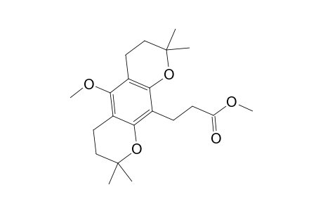 2H,6H-Benzo[1,2-b:5,4-b']dipyran-10-propionic acid, 3,4,7,8-tetrahydro-5-methoxy-2,2,8,8-tetramethyl-, methyl ester
