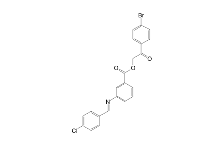 4-Bromobenzoylmethyl 3-(4-chlorobenzylideneamino)benzoate