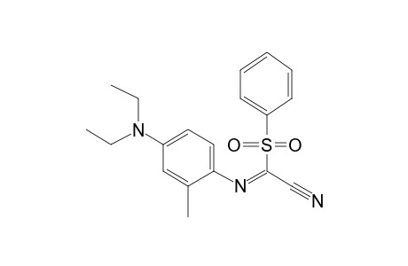 Acetonitrile, 2-[[4-(diethylamino)-2-methylphenyl]imino]-2-(phenylsulfonyl)-