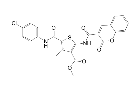 methyl 5-[(4-chloroanilino)carbonyl]-4-methyl-2-{[(2-oxo-2H-chromen-3-yl)carbonyl]amino}-3-thiophenecarboxylate