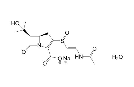 cis-5,6-3-[(trans-2-acetamidovinyl)sulfinyl]-6-(1-hydroxy-1-methylethyl)-7-oxo-1-azabicyclo[3,2,o]hept-2-ene-2-carboxylic acid, monosodium salt, hydrate