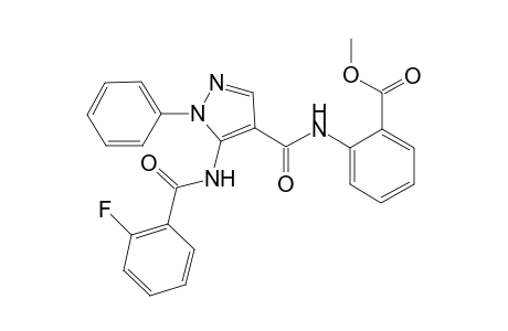 benzoic acid, 2-[[[5-[(2-fluorobenzoyl)amino]-1-phenyl-1H-pyrazol-4-yl]carbonyl]amino]-, methyl ester