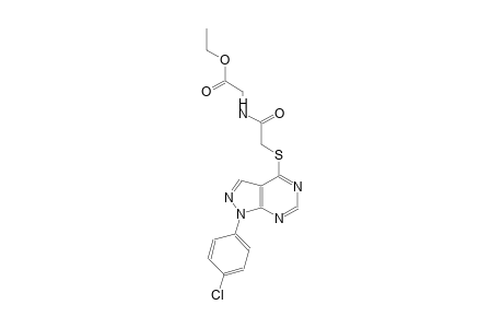 ethyl [({[1-(4-chlorophenyl)-1H-pyrazolo[3,4-d]pyrimidin-4-yl]sulfanyl}acetyl)amino]acetate
