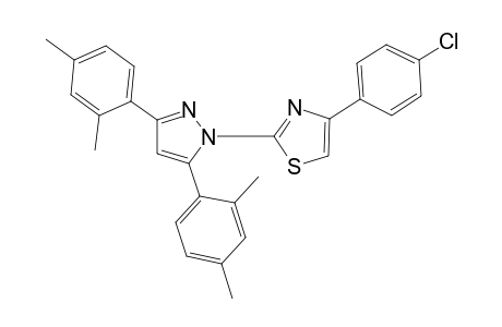 2-[3,5-bis(2,4-dimethylphenyl)-1H-pyrazol-1-yl]-4-(4-chlorophenyl)-1,3-thiazole