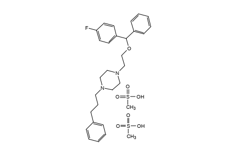 1-{2-[(p-fluorophenyl)phenylmethoxy]ethyl}-4-(3-phenylpropyl)piperazine, dimethanesulfonate