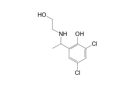 2,4-dichloro-6-{1-[(2-hydroxyethyl)amino]ethyl}phenol