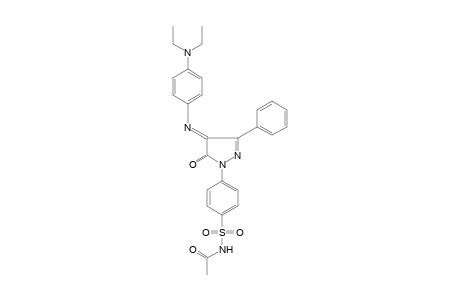 N-{{[p-{4-{p-(DIETHYLAMINO)PHENYL]IMINO}-5-OXO-3-PHENYL-2-PYRAZOLIN-1-YL}PHENYL}SULFONYL}ACETAMIDE