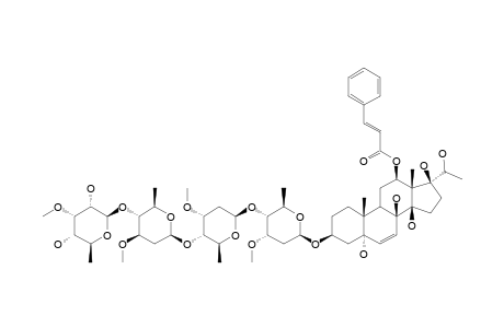 GYMNEPREGOSIDE-D;#4;12-O-CINNAMOYL-(20S)-PREGN-6-ENE-3-BETA,5-ALPHA,8-BETA,12-BETA,14-BETA,17-BETA,20-HEPTOL-3-O-6-DEOXY-3-O-METHYL-BETA-D-ALLOPYRANOSYL-(1->4)