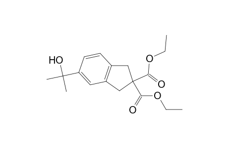 2H-Indene-2,2-dicarboxylic acid, 1,3-dihydro-5-(1-hydroxy-1-methylethyl)-, diethyl ester