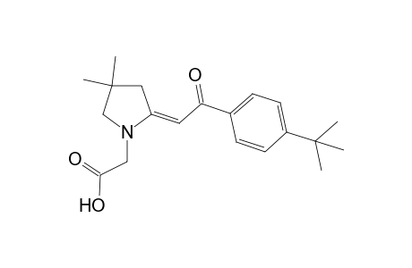 2-[(2E)-2-[2-(4-tert-butylphenyl)-2-keto-ethylidene]-4,4-dimethyl-pyrrolidino]acetic acid