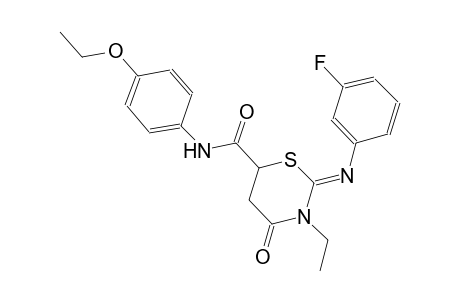 (2Z)-N-(4-ethoxyphenyl)-3-ethyl-2-[(3-fluorophenyl)imino]-4-oxotetrahydro-2H-1,3-thiazine-6-carboxamide
