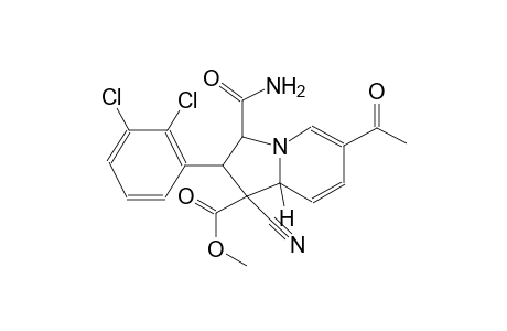 methyl (1R,2S,3R,8aS)-6-acetyl-3-(aminocarbonyl)-1-cyano-2-(2,3-dichlorophenyl)-1,2,3,8a-tetrahydro-1-indolizinecarboxylate