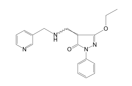 3-ETHOXY-1-PHENYL-4-{{[(3-PYRIDYL)METHYL]AMINO}METHYLENE}-2-PYRAZOLIN-5-ONE