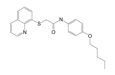 N-(4-pentyloxy-phenyl)-2-(quinolin-8-ylsulfanyl)-acetamide