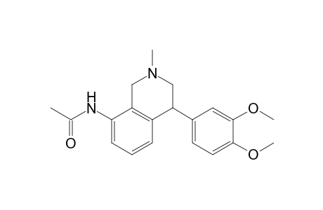 2-Methyl-4-(3,4-dimethoxyphenyl)-8-(acetylamino)-1,2,3,4-tetrahydroisoquinoline