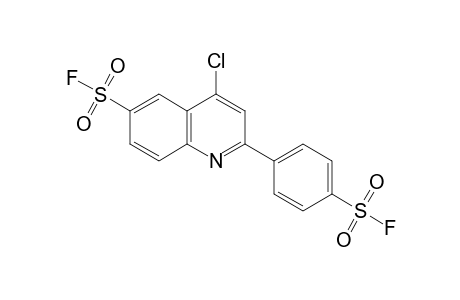 4-chloro-2-[p-(fluorosulfonyl)phenyl]-6-quinolinesulfonyl fluoride