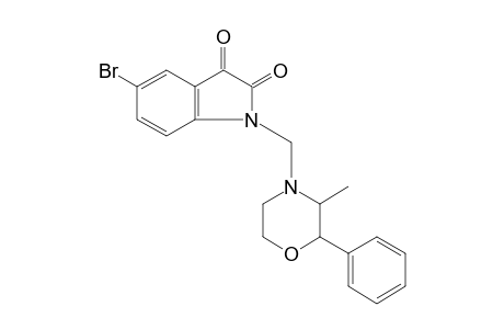 5-bromo-1-[(3-methyl-2-phenylmorpholino)methyl]indole-2,3-dione